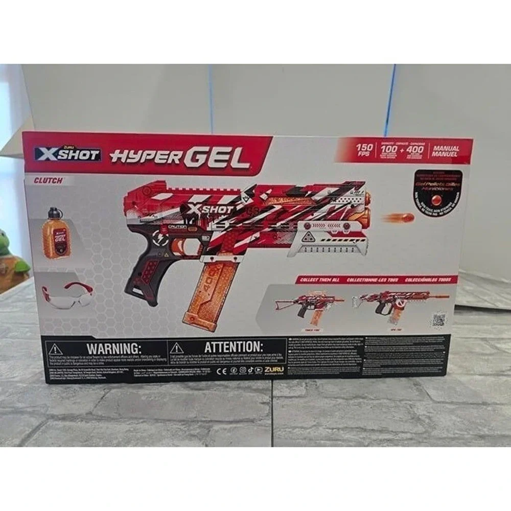 ZURU X SHOT Hyper Gel Clutch Blaster 5,000 Pellets 150 FPS‎ Ages 14+ New